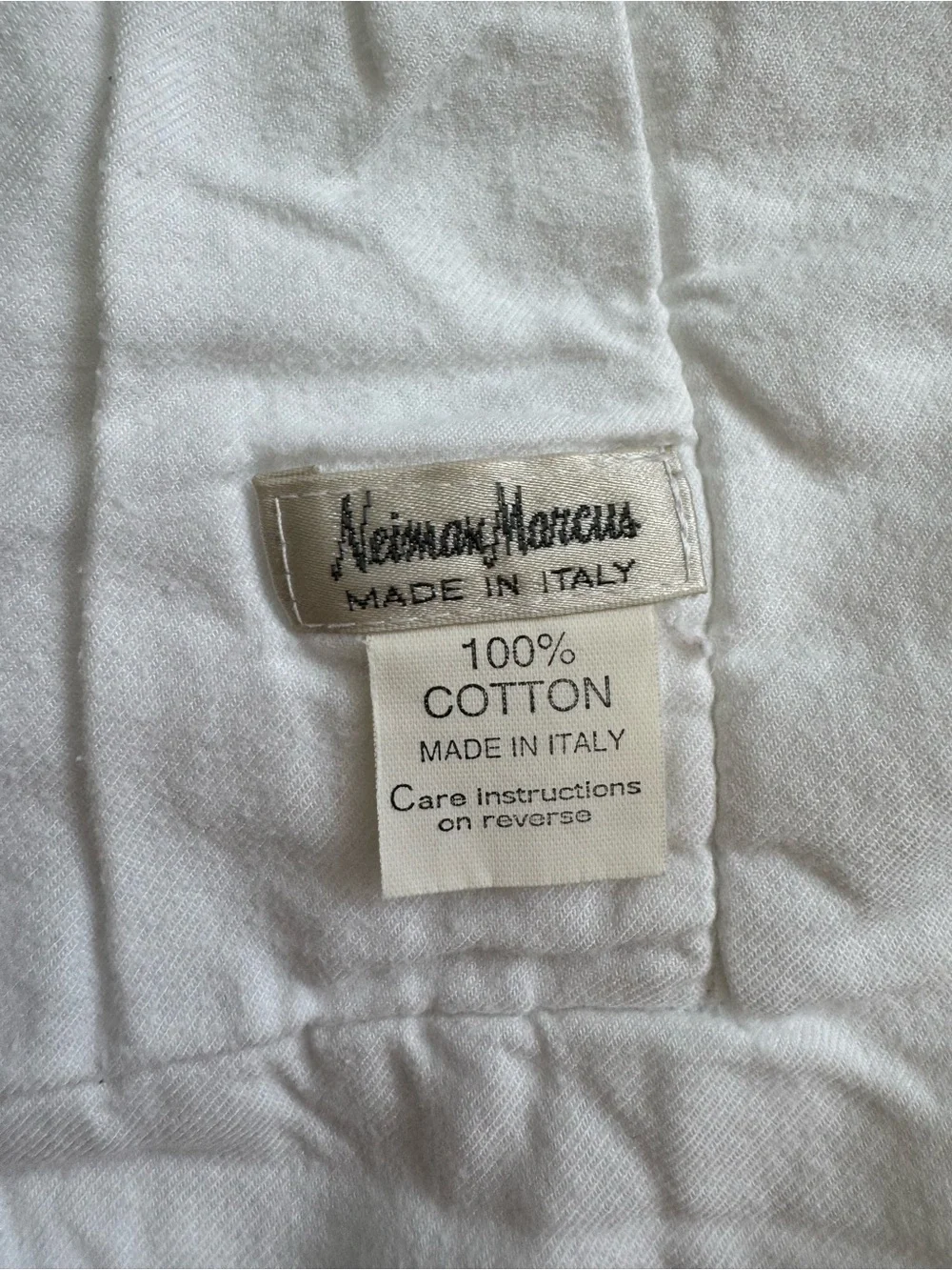 Neiman Marcus Light Blue & White Teddy Embroidered Baby Blanket 23x27 inches